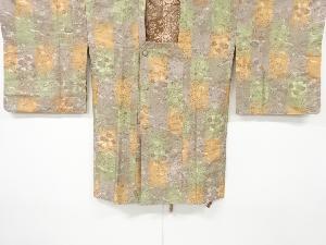 花鳥に宝尽くし模様織り出しお召道行コート